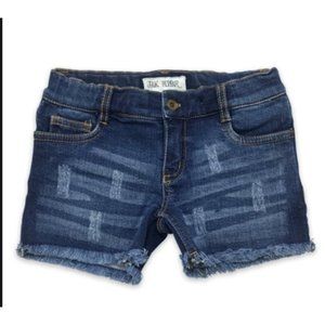 NWT Girls 10 Jak & Peppar Jak Fair Isle Cutoff Shorts Denim Jean Medium Wash